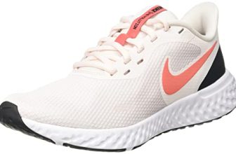 Nike Men’S Running Shoe Revolution 5-Light Soft Pink/Magic Ember-Black-White-Bq3207-605-2.5Uk