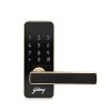 Godrej Catus Touch Smart Digital Lock For Wooden Door I 2 In 1 Access I Pin Access I Mechanical Key I Champagne Gold Finish