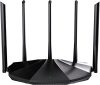 Tenda Rx2 Pro Wifi 6 Ax1500 Smart Wifi Router, Dual Band Gigabit Wireless Internet Wifi 6 Router, 5 * 6Dbi High-Gain Antennas, 3 Gigabit Lan Ports, Wpa3+Ofdma+Mu-Mimo (Black)