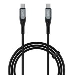 Boat Type C To C 65W Fast Charging Cable With 480 Mbps Data Transfer, Tangle-Free Cable In Premium Nylon Braided Design (Carbon Black)