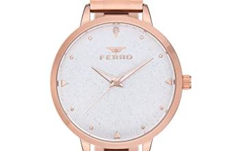 Ferro Analog Silver Dial Women’S Watch-F21076A-116-C