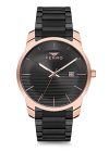 Ferro Stainless Steel Analog Black Dial Men’S Watch-F81883A-898-R, Band_Brown