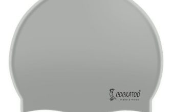 Cockatoo Sc01 Rubber Swimming Cap For Adults, Swimming Cap For Men & Women, Grey