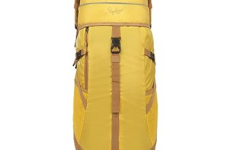 Skybags Mount 66Cm 45L Polyester Mustard 2 Compartment Rucksack With Raincover