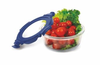 Signoraware Secure N Store Borosilicate Glass Round Container | Airtight Seal | Microwave Safe | Reheating & Baking | Stylish & Practical | Great For Office, Travel & Outdoors (400Ml | Clear)