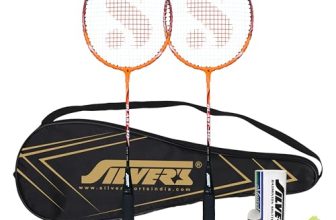 Silver’S Aluminium Blast Badminton Kit (2 Racquets With Full Cover, 1 Box Plastic Shuttlecock Pack Of 3)(Orange/Black)