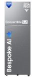 Samsung 330 L, 2 Star, Convertible 5-In-1, Digital Inverter, Frost Free Double Door, Wifi Enabled Bespoke Ai Refrigerator (Rt34Dg5A2Bslhl, Ez Clean Steel/Real Steel, Silver)