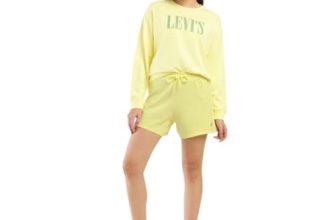 Levi’S Women’S Mid Rise Blue Regular Fit Shorts