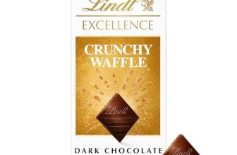 Lindt Excellence Crunchy Waffle Dark Chocolate Bar, 3.53 Oz ℮ 100 G