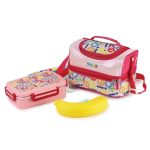 Cello Kidzbee Series Mini Meal Set For Kids |1 Lunch With Banana And Attractive Jacket | Insulated Meal Carrier | Lunch Box Set For Kids | Pink
