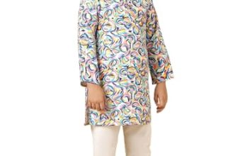 A.T.U.N. (All Things Uber Nice) Multi Color Swirls Kurta & Pyjama Set