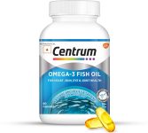 Centrum Omega-3 Fish Oil With Epa & Dha To Support Joint,Heart,Skin,Eye & Muscle Health(60 Capsules)