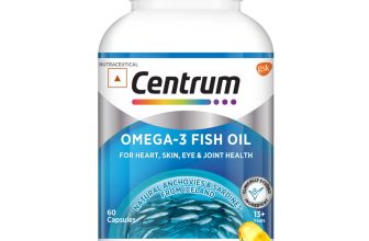 Centrum Omega-3 Fish Oil With Epa & Dha To Support Joint,Heart,Skin,Eye & Muscle Health(60 Capsules)