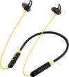 Wecool Neckband Wireless Headphones With 12 Hours Play Time Bluetooth(Yellow, Black, In The Ear)