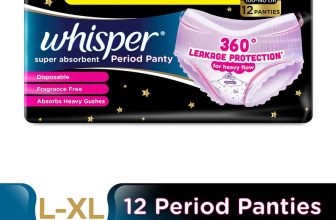 Whisper Super Absorbent Period Panty, 12 L-Xl Pants Sanitary Pad(Pack Of 12)
