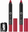 Colors Queen Color It All Long Lasting Lip Matte Lipstick Combo 2 With Sharpener(Smoke Red & Third Date, 7 G)