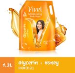 Vivel Glycerin & Honey Body Wash Shower Gel, For Soft, Glowing & Moisturized Skin(1.3 L)