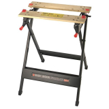 Black+Decker Wm301 Workmate Workbench With Anti-Slip Rubber Feet With 160 Kg Load Capacity With Foldable Worktop For Easy Storage For Home, Diy & Professional Use, Orange & Black (Made In Israel)