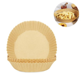 Glun Non-Stick Parchment Paper Liners – Food Grade, Oil-Proof, Unbleached – Round, Natural Color