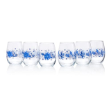 Pasabahce Diana Glass From House Of Pasabahce The Original Pasabahce From Turkey, Printed Transparent Diana Glasses, 350 Ml In Set Of 6 Pcs, Perfect Fit For Water/Juice.