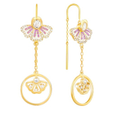 Giva 925 Silver Bhumi Rose Gold Elegant Eyebright Sui Dhaga Earring| Drops To Gift Women & Girls | With Certificate Of Authenticity And 925 Stamp | 6 Months Warranty*