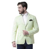 Hangup Men’S Ethnic Wear Blazer Green (Green_Linen_Blazer_46)