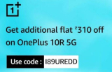 📱OnePlus 10R 5G : Apply ₹1,000 Coupon + 1% Coupon Discount + 10% Card Discount ICICI / Kotak Credit CardBuy Here – Apply Coupon Then Code – I89UREDD  On Last Payment PageOffer 1️⃣ Apply ₹1000 CouponOffer 2️⃣ Flat 1% Coupon Discount  Offer 3️⃣ 10% Card Discount