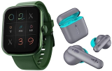 Boat Wave Style With 1.69″ Square Hd Display, Hr & Spo2 Monitoring, 7 Days Battery Life & Airdopes 141 Bluetooth Truly Wireless In Ear Headphones With 42H Playtime, Beast Mode