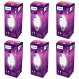 Philips 4-Watt Filament Candle Led Bulb | Diffused Candle Bulb For Home & Decoration | Bulb Base: E14, Cool White | Pack Of 6