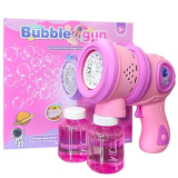 Graphene Bubble Gun Machine For Kids Toddlers | 5000+ Bubbles Per Minute | Leak-Proof, Automatic Space Bubble Blower With Led Light – Blue