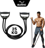 Slovic Exercise & Stretching Resistance Band Set For Men & Women Workout Heavy Resistance Tube(Black)