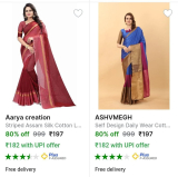Loot Saree at ₹182More at ₹201Pay With UPI