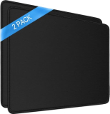 Striff Mousepad Mouse Mat 230X190X2Mm Mouse Pad For Laptop Non-Slip Rubber Base, Waterproof Surface, Compatible With Laser And Optical Mice(Black)(Pack Of 2)