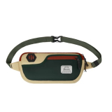 Harissons Orbito Water Resistant Waist Bag For Men & Women | Fanny Waist Pouch Pack | Ideal For Hiking, Travel, Camping & Outdoor Sports Activities (Cream & Green)