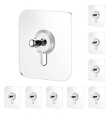 Misamo Enterprise Hooks For Wall Without Drilling Waterproof Hooks For Bathroom Shower Kitchen Keys Door Outdoor Home Improvement Utility Hook (Pack Of 5, Nail Hook)