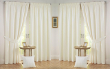 Nikunj Fabs 152.4 Cm (5 Ft) Polyester Semi Transparent Window Curtain (Pack Of 4)(Solid, Cream)