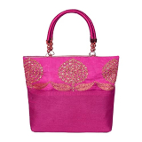 Prettykraftswomen’S Cotton Mini Handbag (Pink)