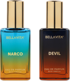 Bellavita Narco Perfume & Devil Perfume Combo|2X20Ml|With Citrusy & Woody Notes| Eau De Parfum  –  40 Ml(For Men & Women)