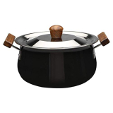 Wonderchef Ebony Hard Anodized Non-Stick Biryani Handi With Lid – 5L | Black, 1 Piece