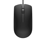 Dell Ms116 Wired Optical Mouse, 1000Dpi, Led Tracking, Scrolling Wheel, Plug And Play
