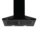 Hindware Smart Appliances Marvia 60 Cm 1000 M³/Hr Pyramid Kitchen Chimney With Elegant Look, Push Button Control, Efficient Dual Led Lamps & Double Baffle Filter (Black)