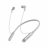 Candytech Nasa Bluetooth Neckband With Mic 13Mm Sound Driver, 75 Hrs Playtime, Type C Fast Charging, Deep Bass, Magnectic Buds & Ipx4 (Silver)