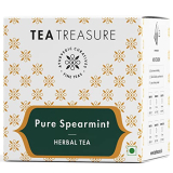 Tea Treasure Organic Spearmint Tea – 10 Pyramid Tea Bags | Tea For Pcos & Pcod |Antioxidants Rich Refreshing Tea | Helps Cure Hormonal Imbalance | Cure Acne & Facial Hair | Spearmint Tea Bags