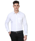 Scott International Shirt For Men, Solid Full Sleeves Shirt, Wrinkle Free Mens Shirts, Cotton Formal Shirts, Regular Fit Stylish Mens Shirts, Plain Shirt For Men White