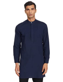 River Men’S 100% Cotton Solid Regular Kurta (Rs2Asku012B_Blue_S)