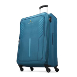 Aristocrat Skyway Large Size Soft Check In Luggage (79 Cm) | Spacious Polyester Trolley With 4 Wheels And Combination Lock | Dazzling Teal Blue | Unisex| 5 Year Warranty