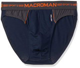Macroman M-Series Men’S Cotton Briefs (Pack Of 1) (Rmspdpronv020000L_Navy_Large_Navy_S)