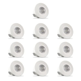 Surya 2W Led Prime Spot Light, Ceiling Spot Light (Red) (Pack Of 10)