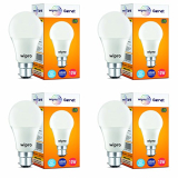 Wipro Garnet 10W Led Bulb For Home & Office |Cool Day White (6500K) | B22 Base|220 Degree Light Coverage |4Kv Surge Protection |400V High Voltage Protection |Energy Efficient | Pack Of 4