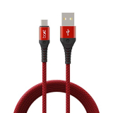 Boat Micro Usb 550 Stress Resistant, Tangle-Free, Sturdy Cable With 3A Fast Charging & 480Mbps Data Transmission, 10000+ Bends Lifespan And Extended 1.5M Length(Martian Red)